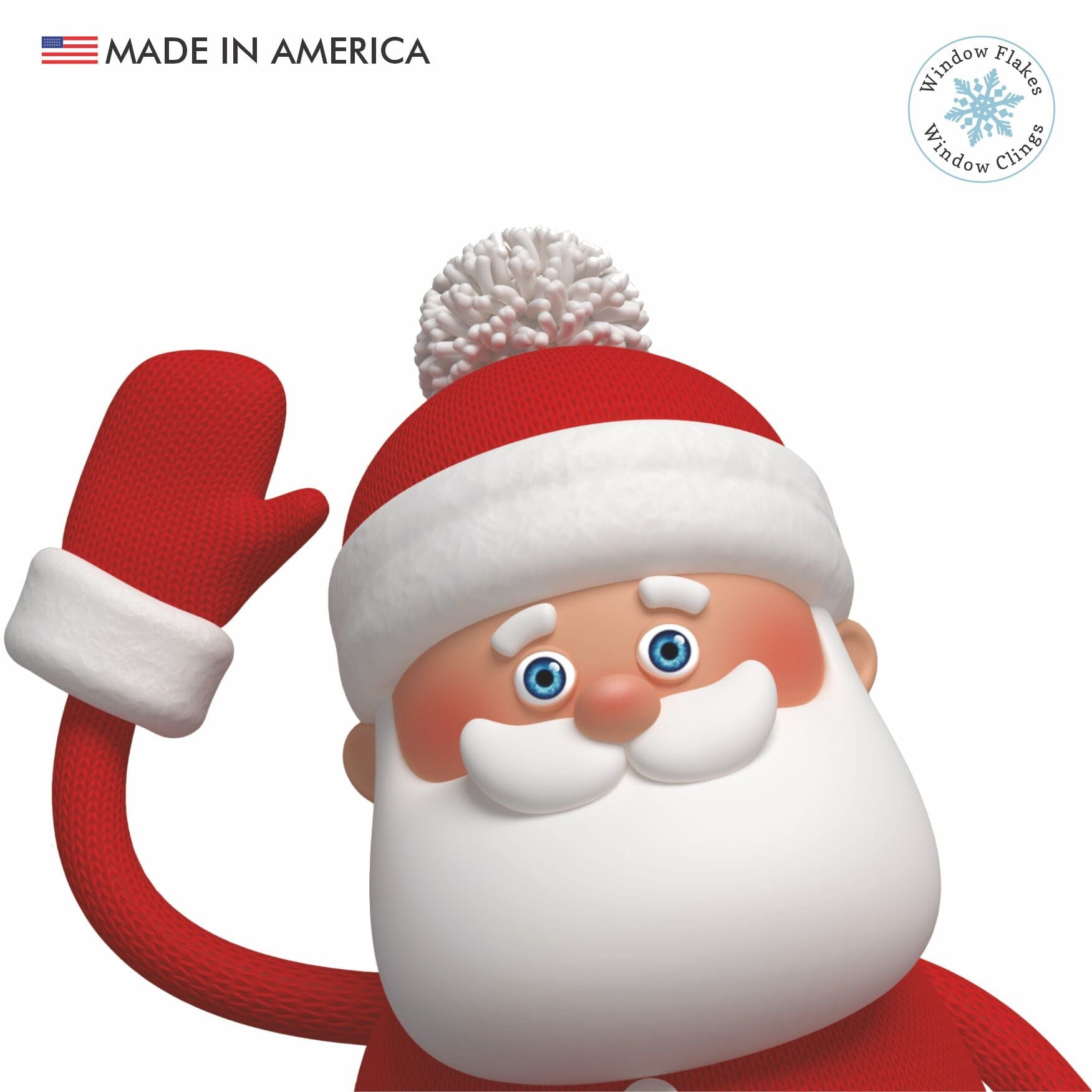 希少 Santa by Bay Window trim a  ジャンク品 Santa Claus Window Sticker | Santa Waving in Window Decal – Window