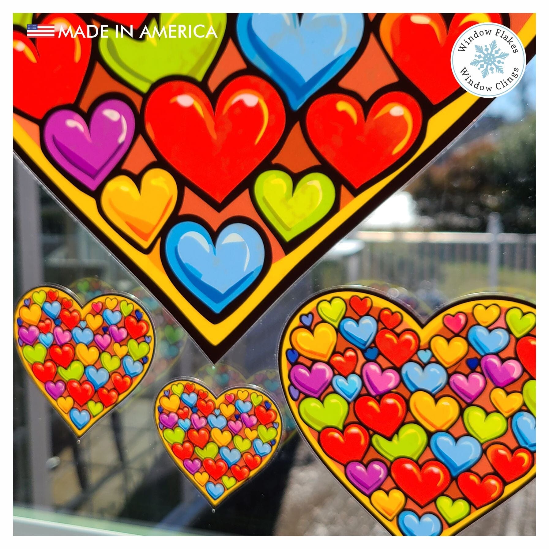 29 Valentine Decor Heart Window Sticker Cling Decals – Window Flakes