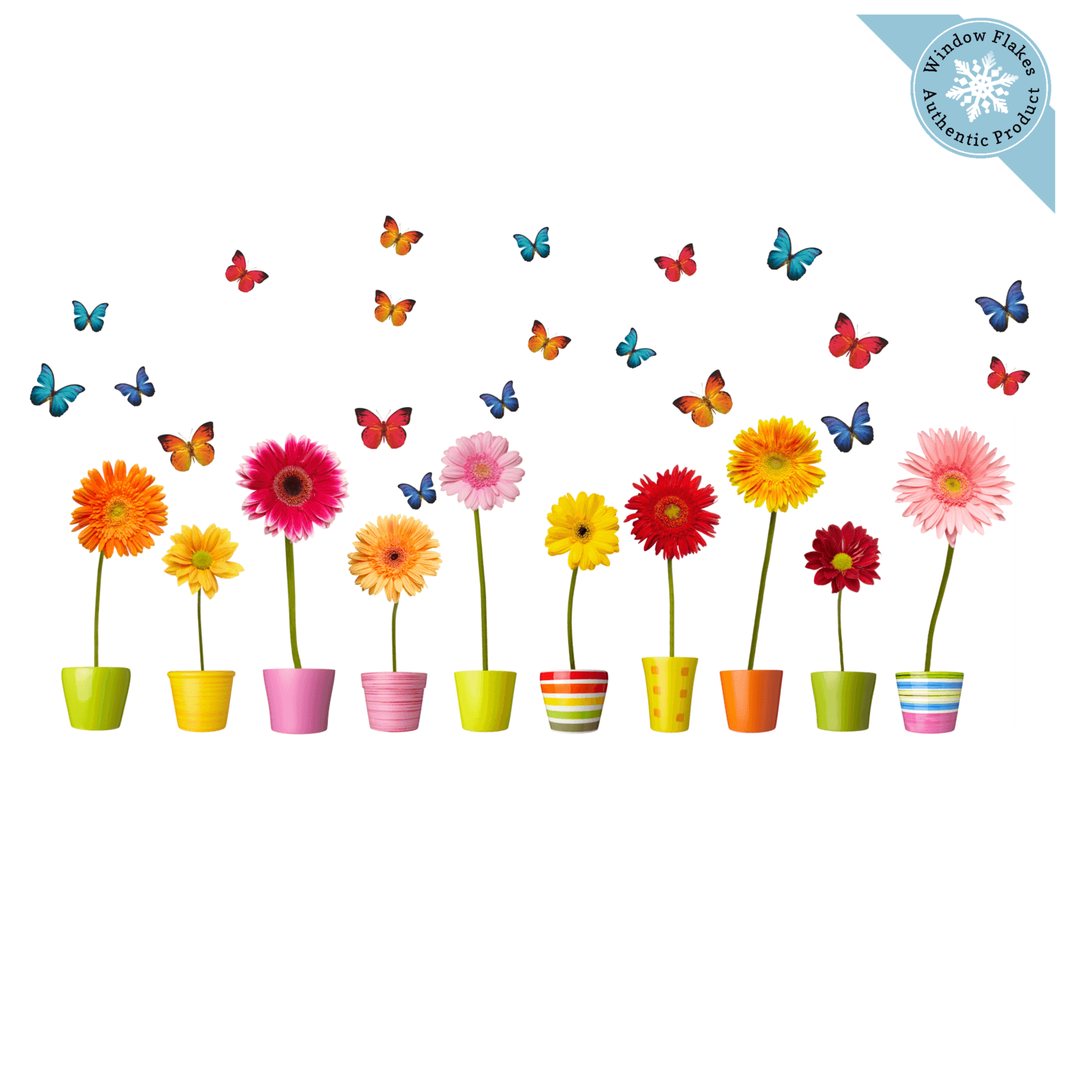 Butterfly And Flowers Decal