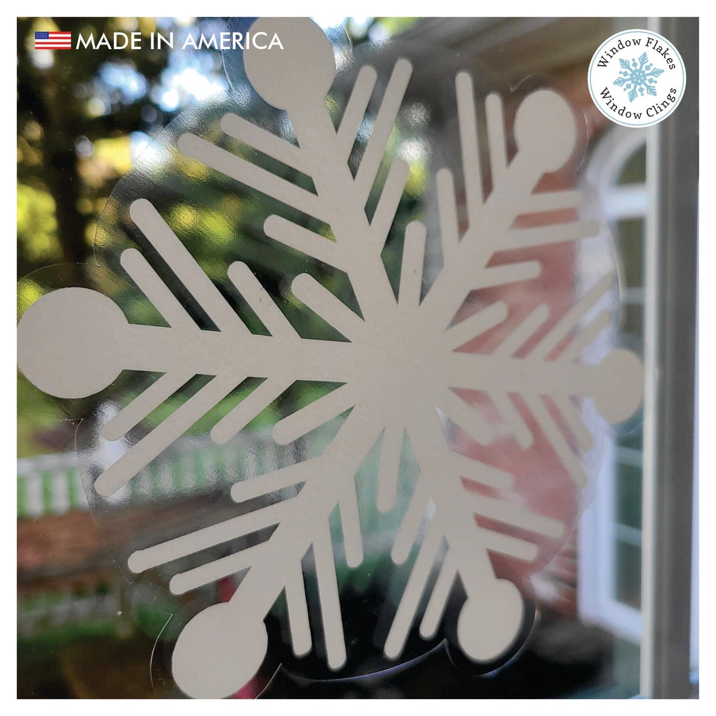 14 Snowflake decal clings: 12, 8 and 6 snowflake decals included –  Window Flakes