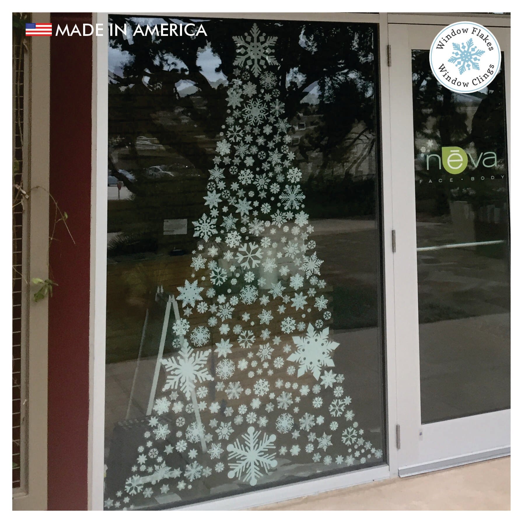 308 Pack of Snowflake Clings for Window Displays – Window Flakes