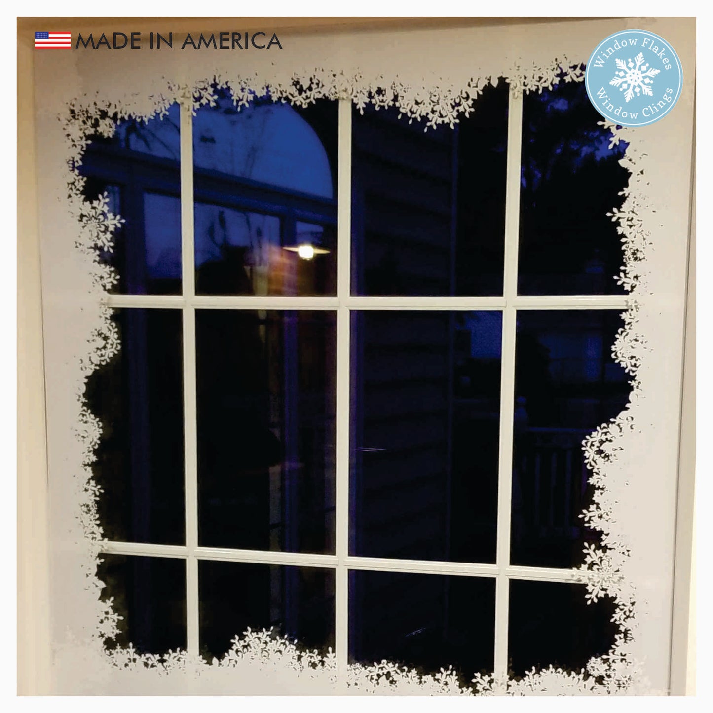 Fluffy Snow Christmas Window Cling Border – Window Flakes