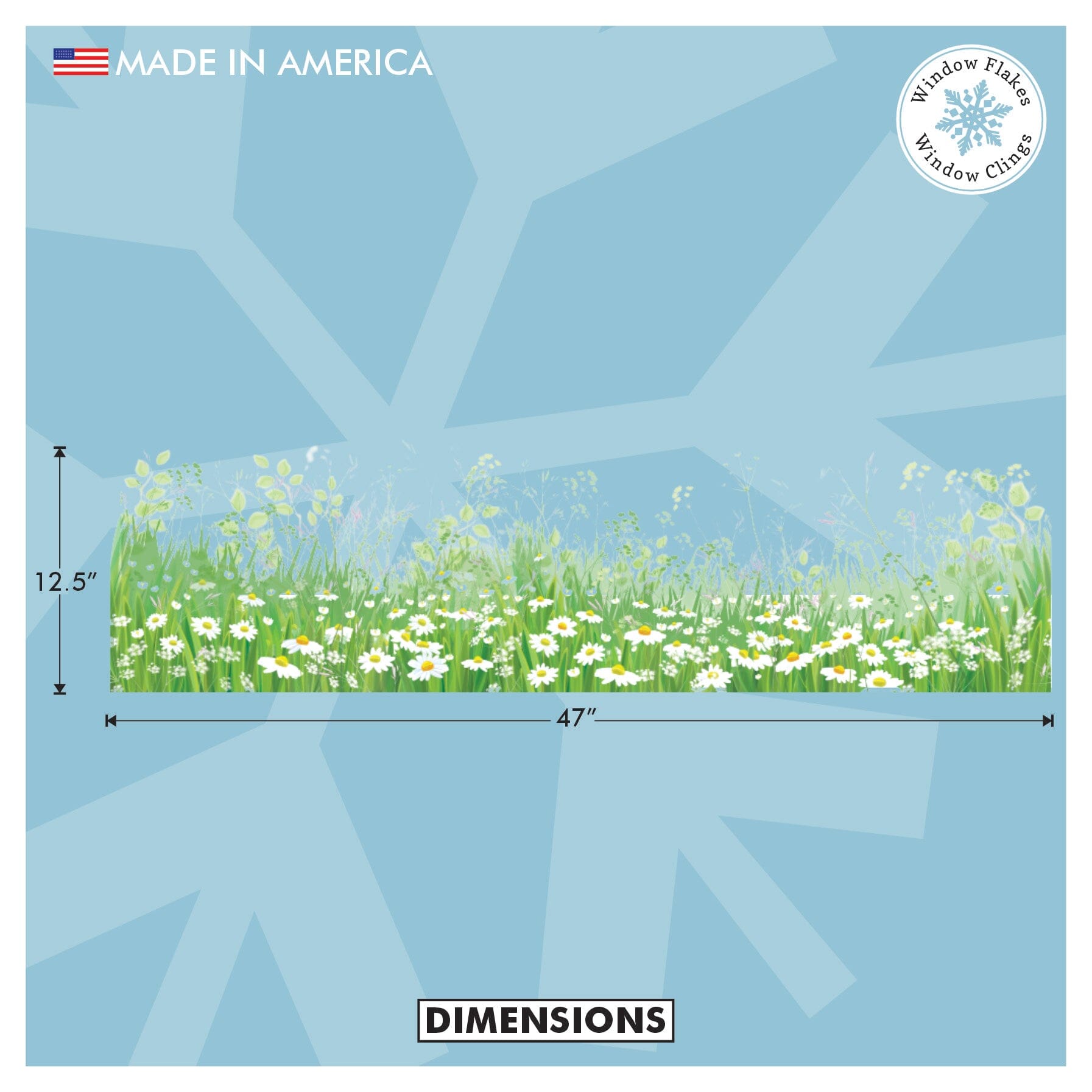 Meadow Daisy Window Cling Border Spring Window Window Flakes