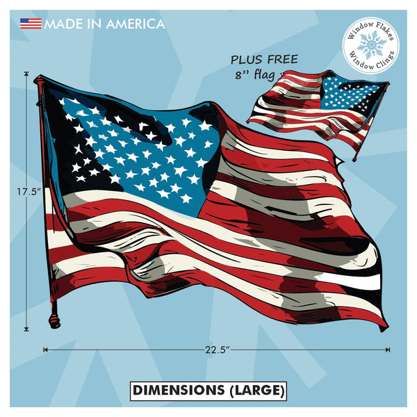 Old Glory / American Flag Window Cling