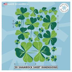 St. Patrick's Day Shamrocks Small, Large, XL – Window Flakes