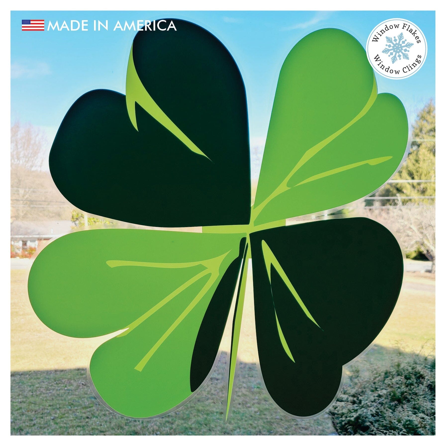 St. Patrick's Day Shamrocks Small, Large, XL – Window Flakes