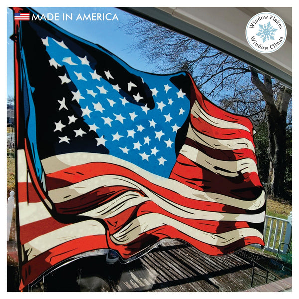 Old Glory / American Flag Window Cling