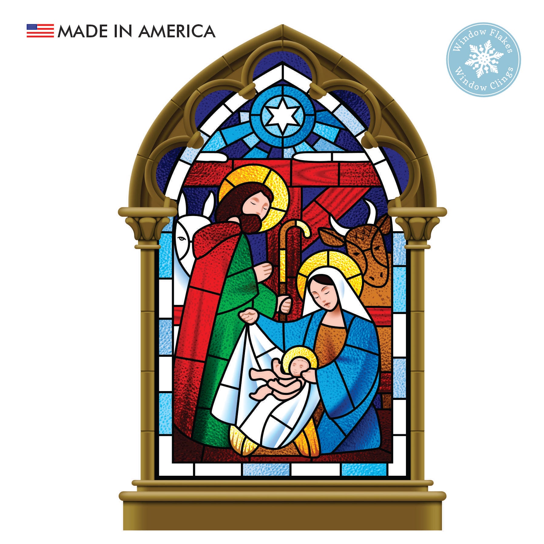 Stained Glass Nativity Scene Window Cling/Sticker – Window Flakes stained-glass-nativity-scene-window-cling-sticker-window-flakes