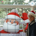 Santa Claus Window Sticker | Santa Waving in Window Decal – Window