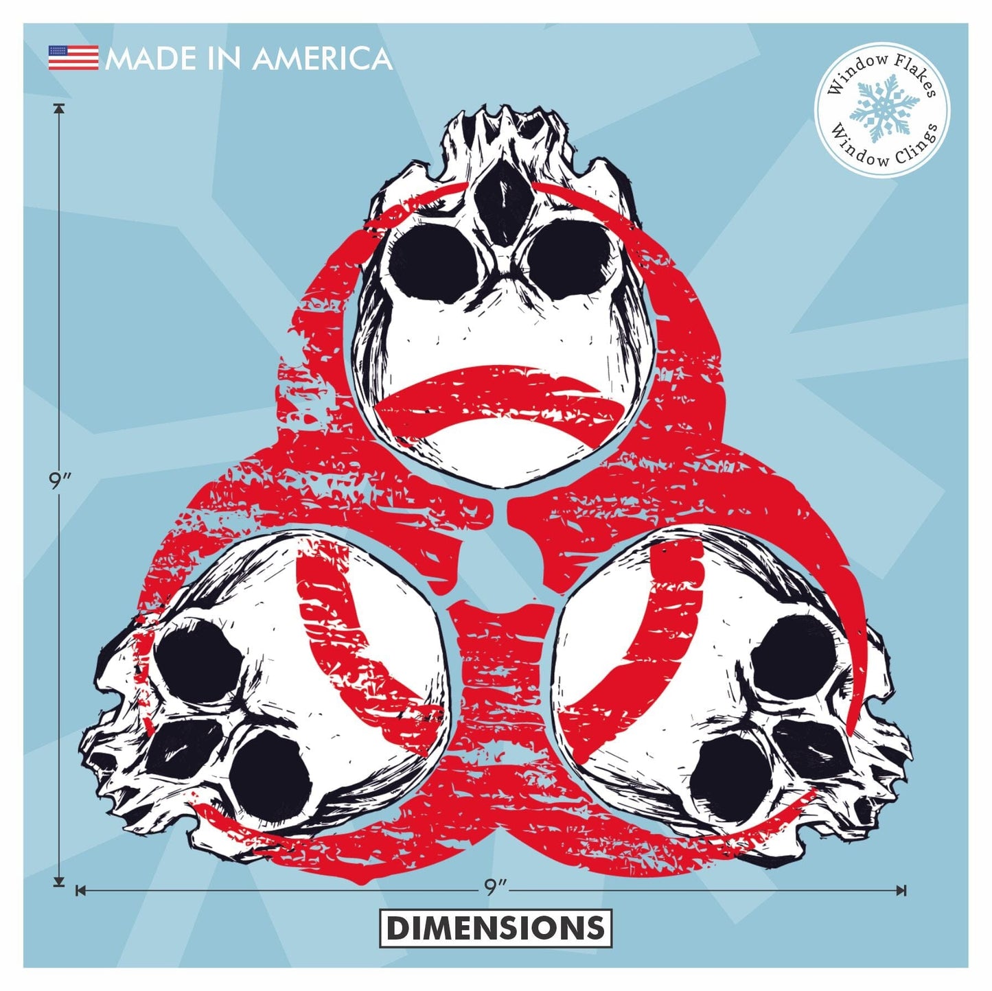 28 Days Later Biohazard Skulls – Window Flakes