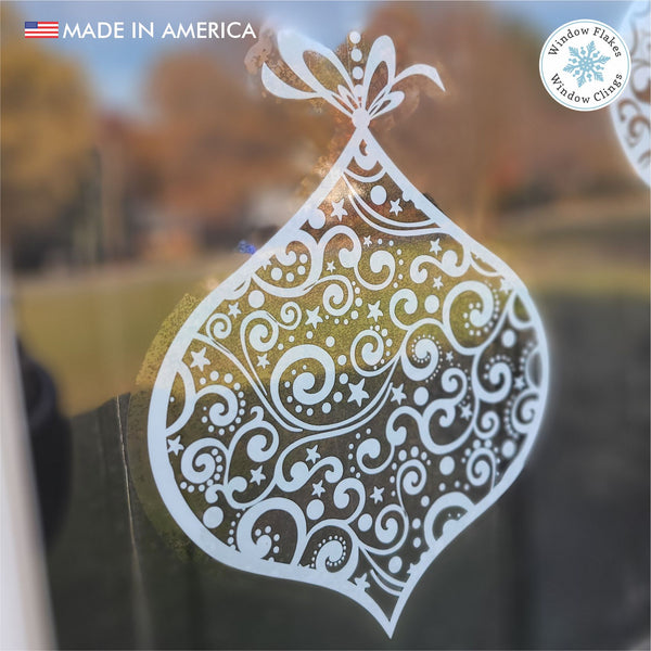 Classic Ornament Window Cling Decals :: Set of 5 :: $38. Window Flakes