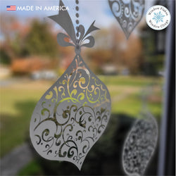 Classic Ornament Window Cling Decals :: Set of 5 :: $38. Window Flakes
