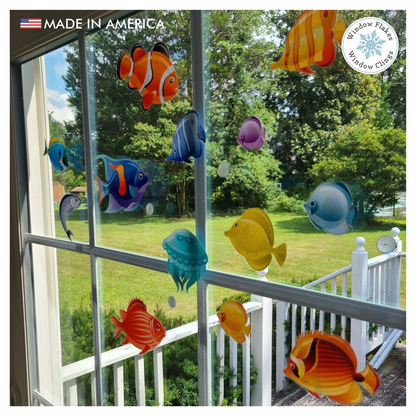 Tropical Fish Window Clings | Fish Window Decals/Stickers – Window Flakes