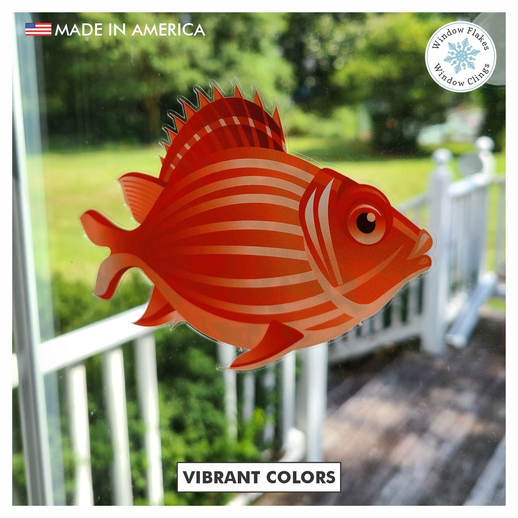 Window Fish Tail Tropical Fish Window Clings | Fish Window Decals/Stickers – Window Flakes