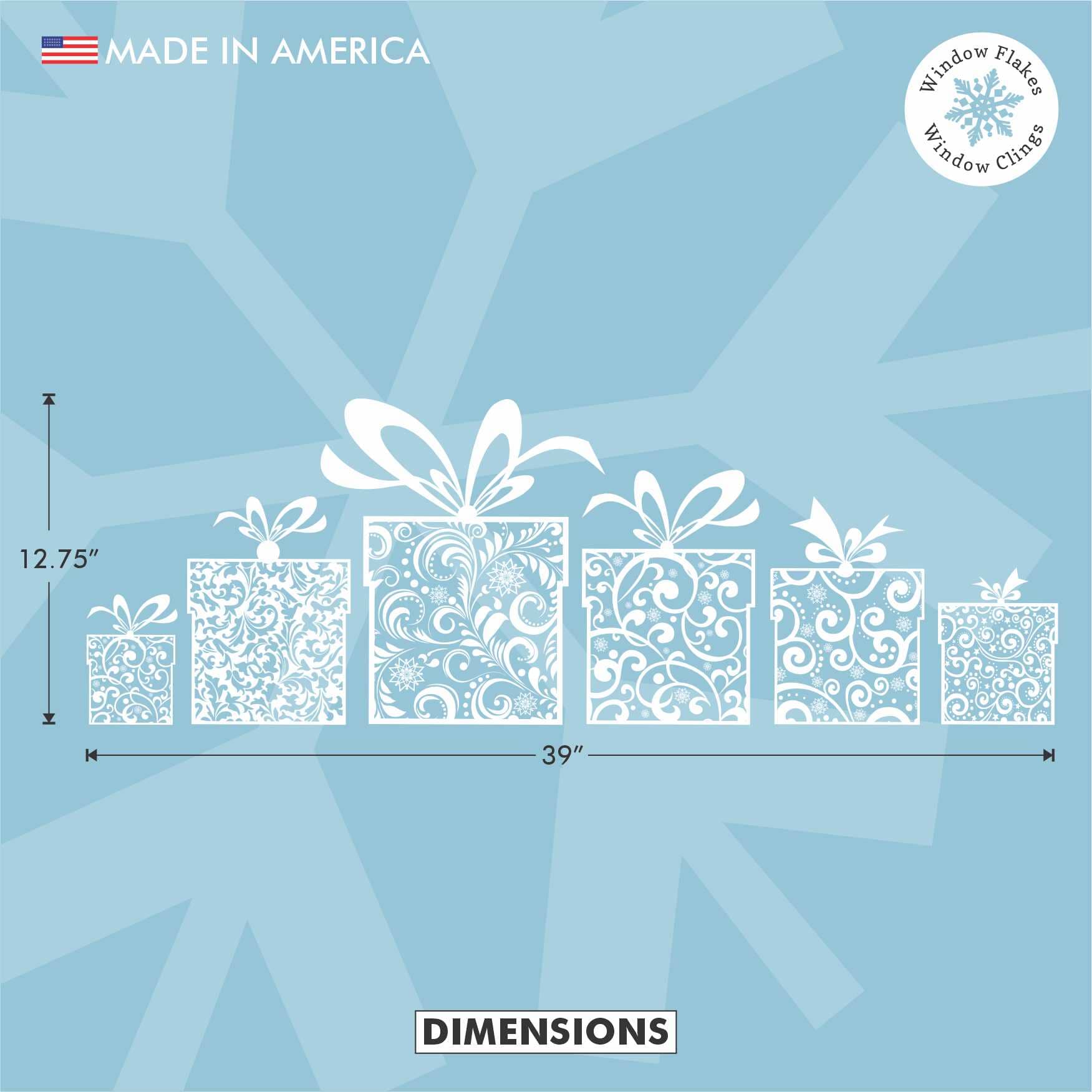 Gift Window Border Decal - Hanging Gift Window Stickers – Window Flakes
