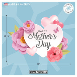 Happy Mother's Day Heart Cling | Mother's Day Display – Window Flakes