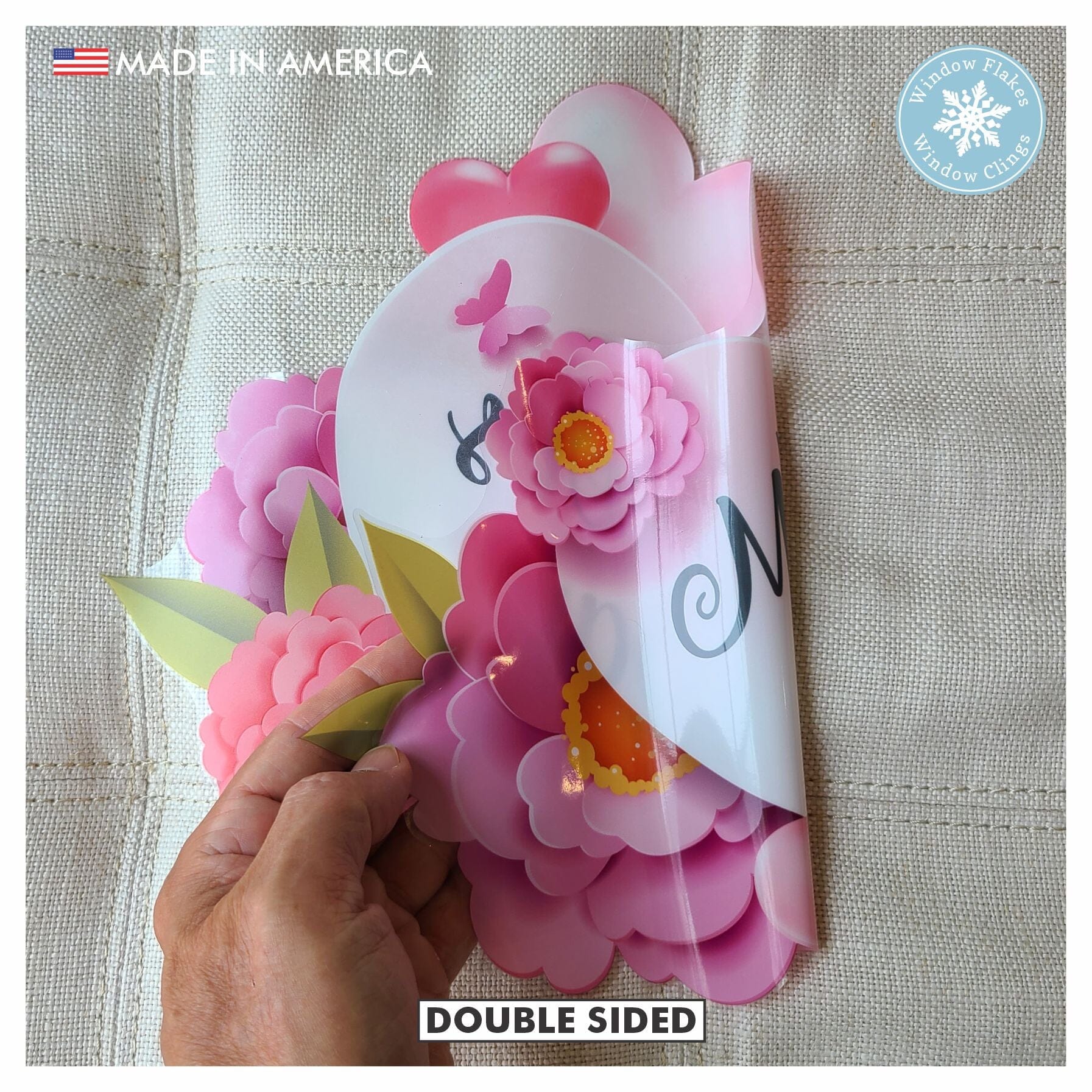 Happy Mother's Day Heart Cling | Mother's Day Display – Window Flakes