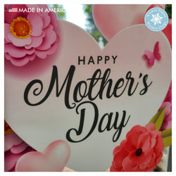 Happy Mother's Day Heart Cling | Mother's Day Display – Window Flakes