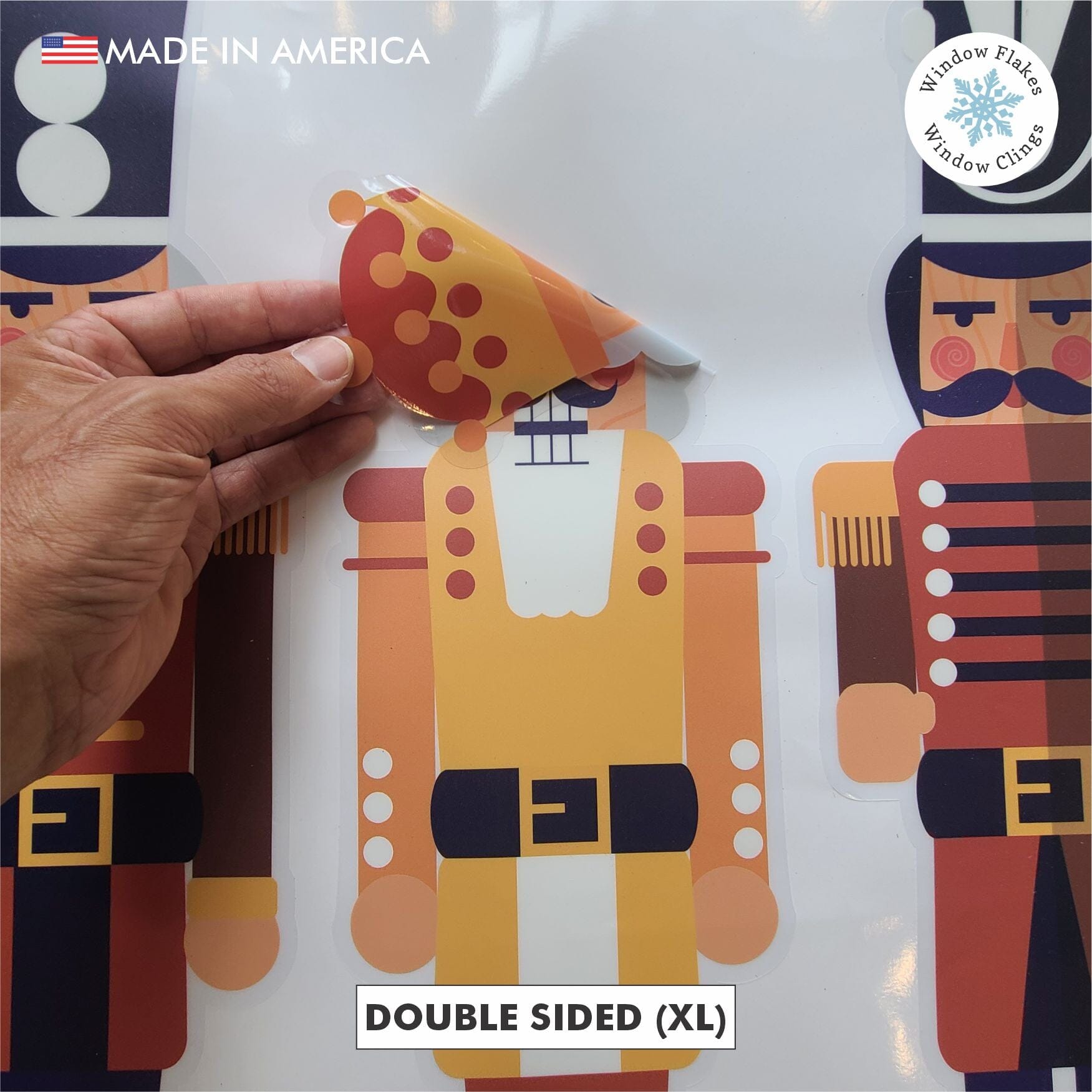 Christmas Nutcracker Window Clings/Stickers Display – Window Flakes