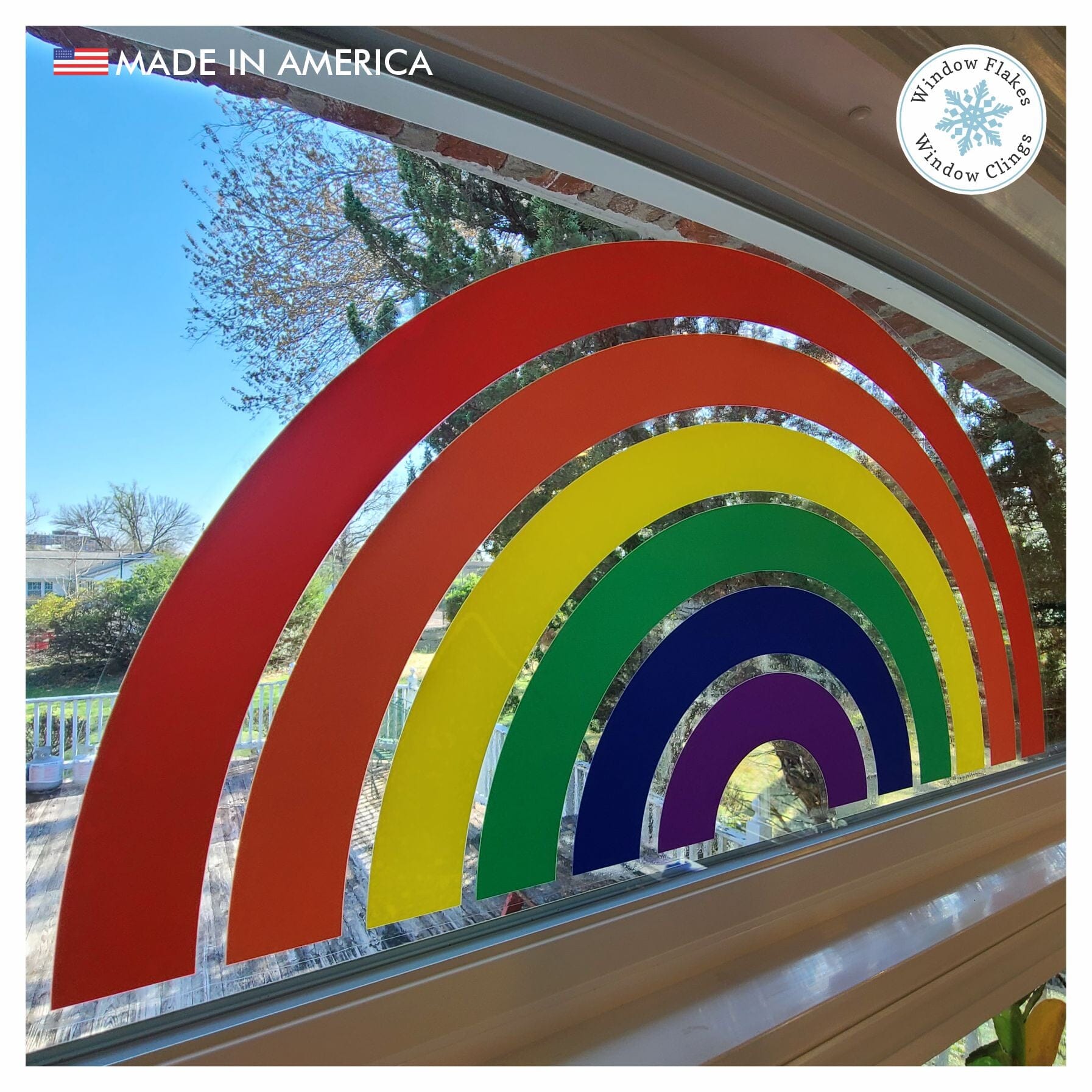 PRIDE Rainbow Window Cling Decal – Window Flakes