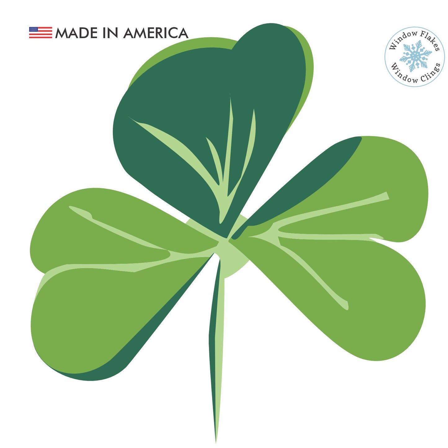 St. Patrick's Day Shamrocks Small, Large, XL – Window Flakes