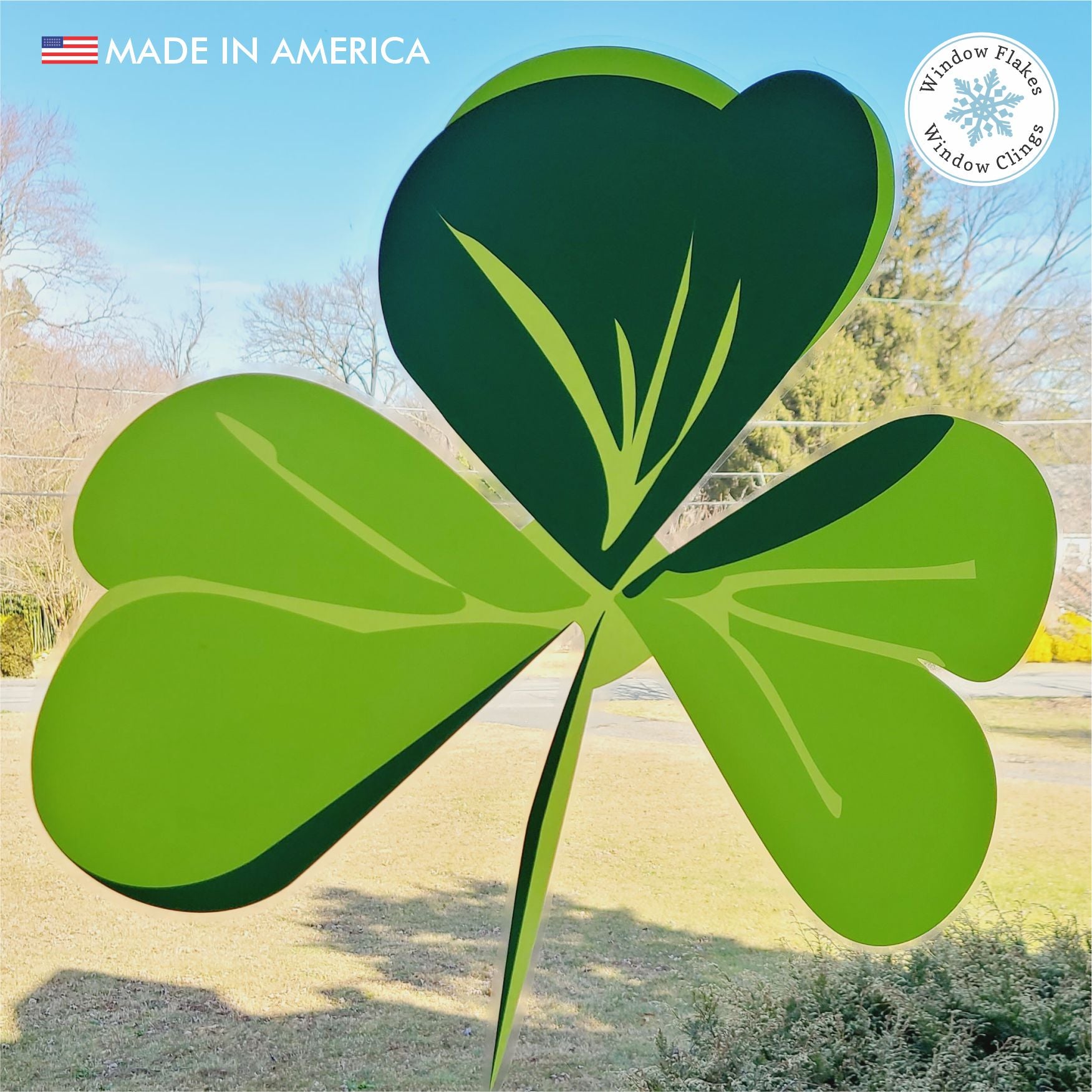 St. Patrick's Day Shamrocks Small, Large, XL – Window Flakes