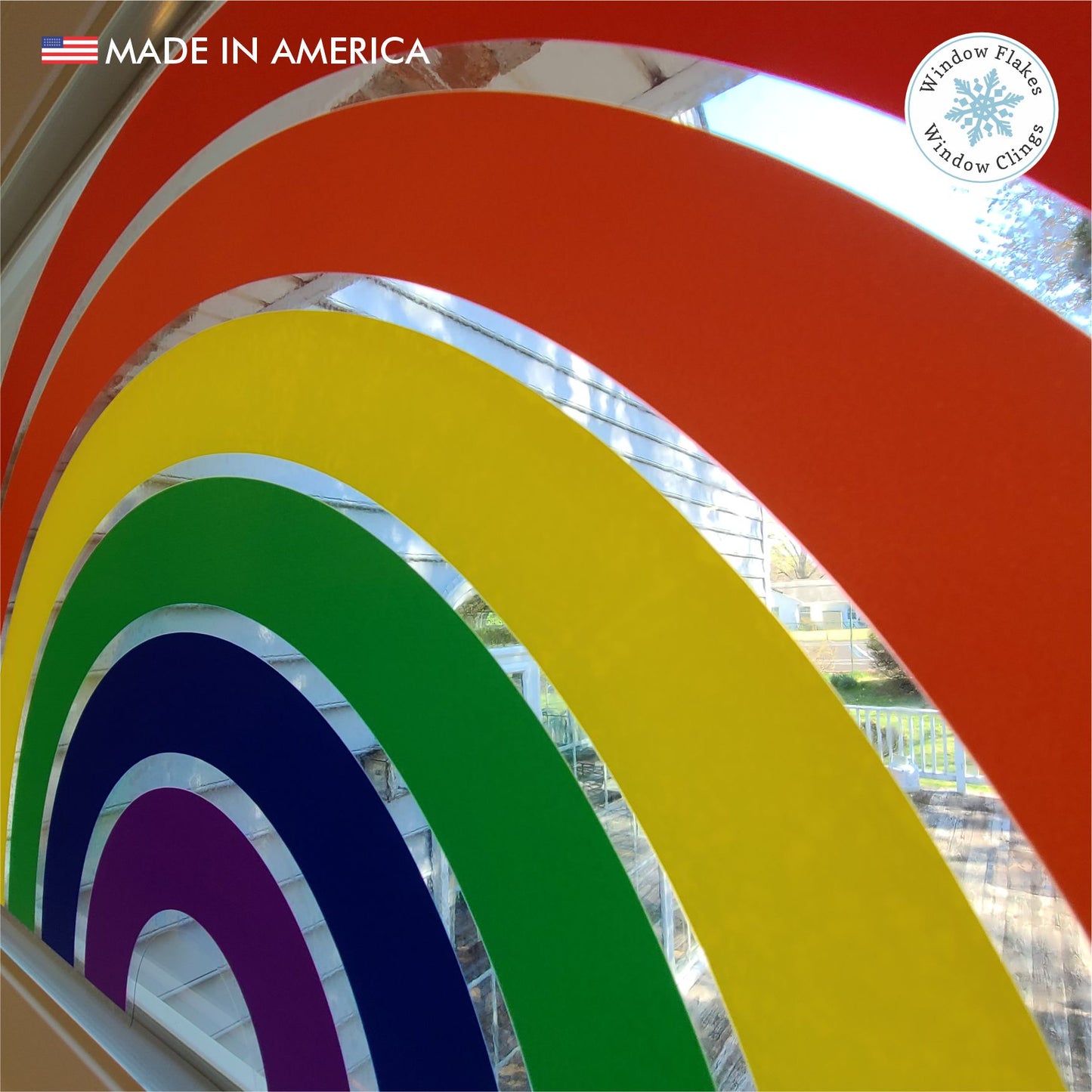 Pride Rainbow Window Decal | 24x12 Static Cling Decor Privacy Film ...