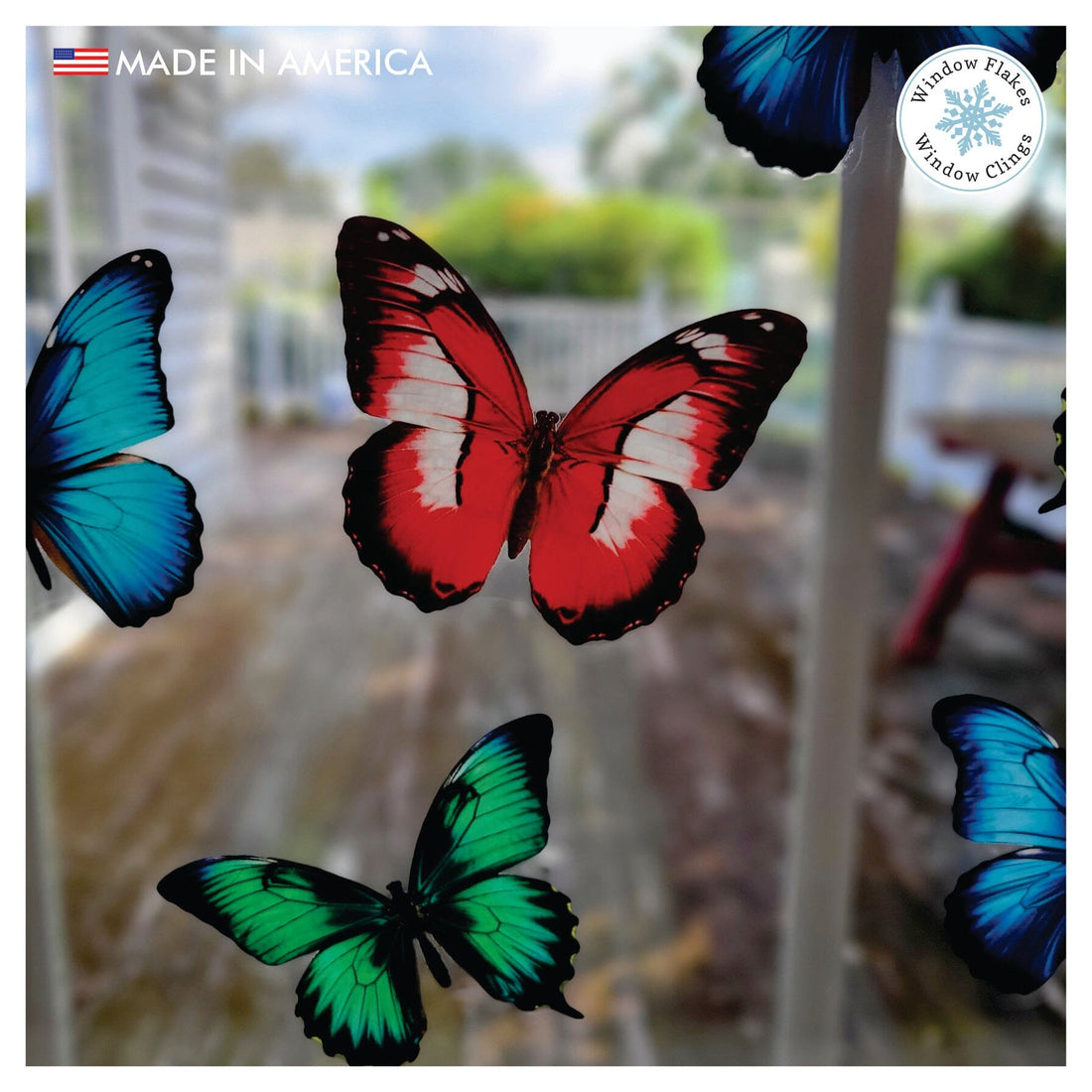 Anti-Collision Window Clings Prevent Window Bird Strikes-8 Butterflies ...