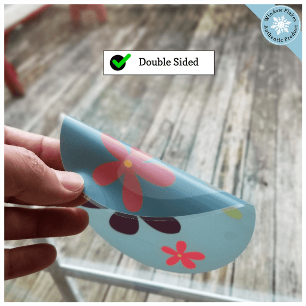 Easter Decorations - Easter Window Clings - 8 x Beautiful Colorful Easter Egg Window Clings for Easter Window Display