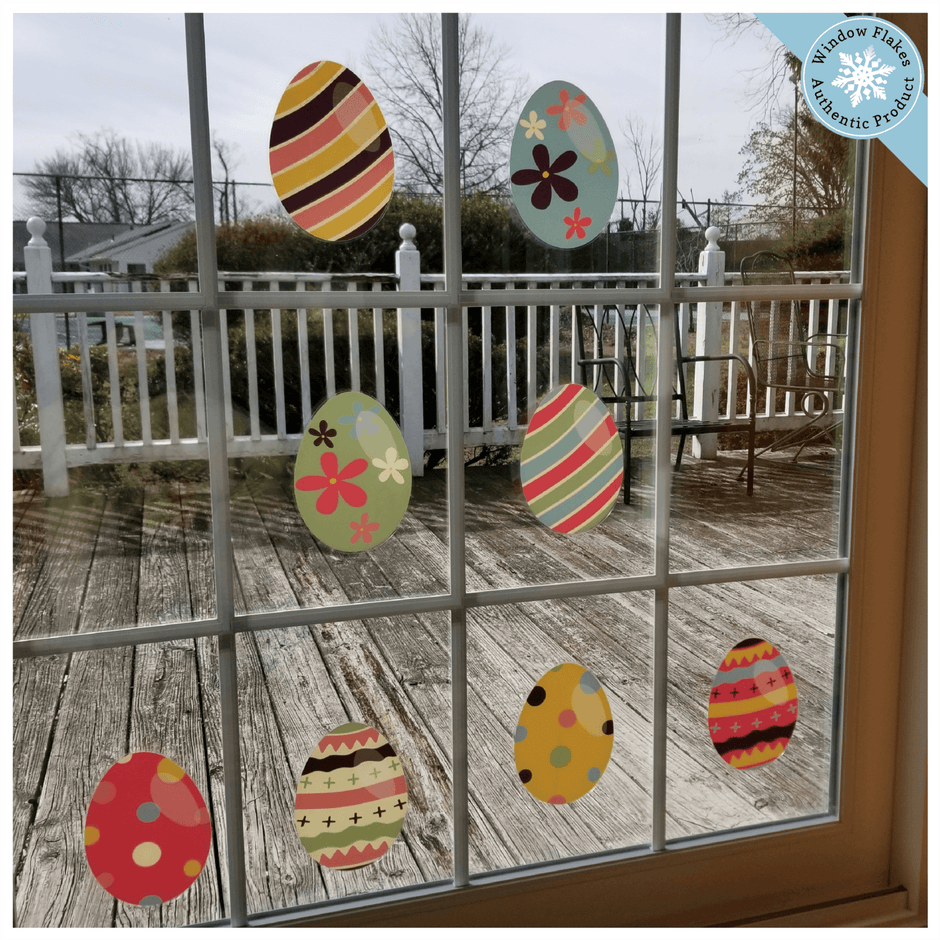 Easter Window Clings, Easter Egg Window Decals, & More Window Flakes