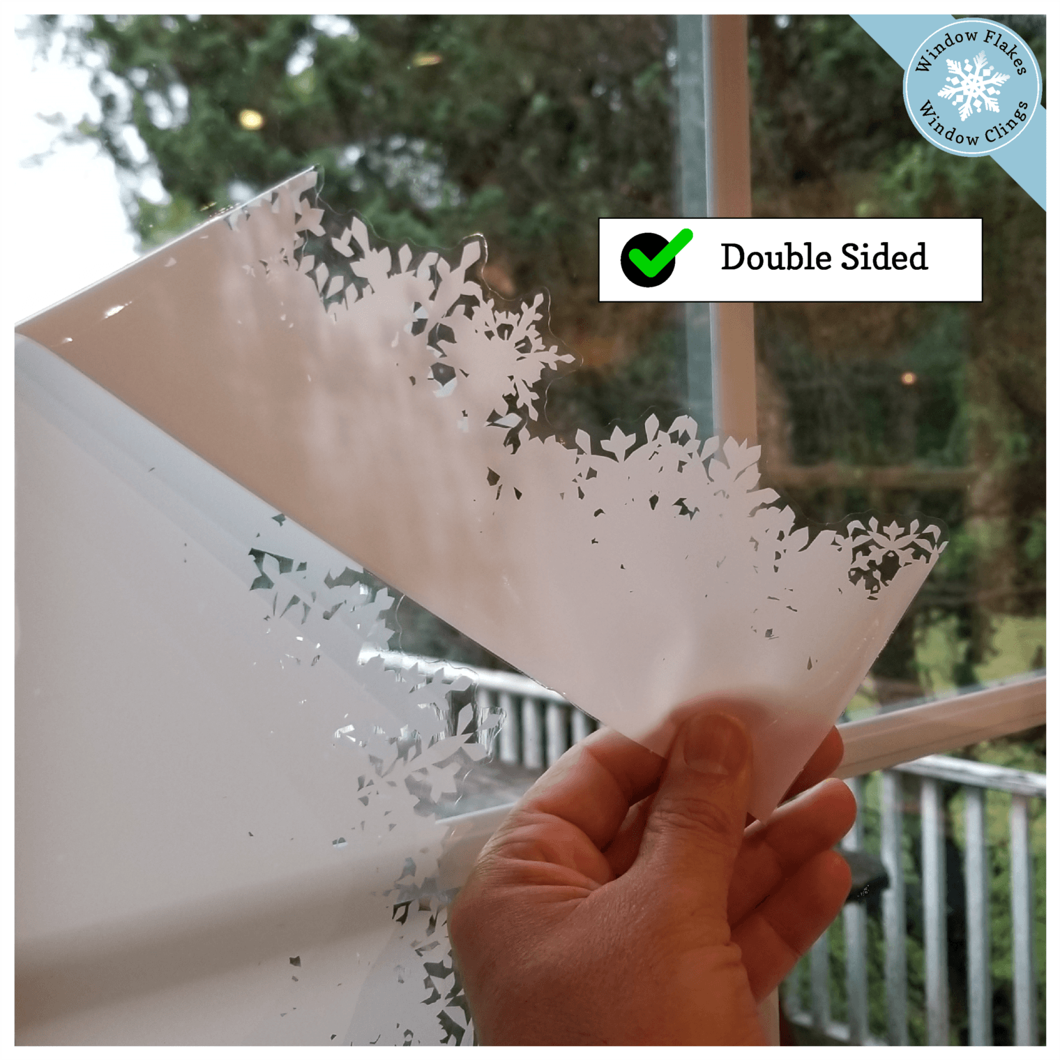Fluffy Snow Christmas Window Cling Border – Window Flakes