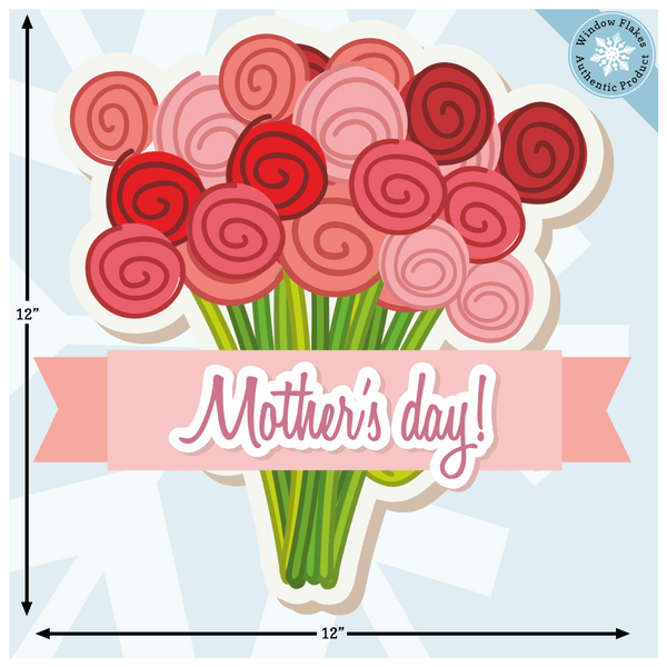 Mothers Day Decoration Mother's Day Bouquet Cling Store Window Display