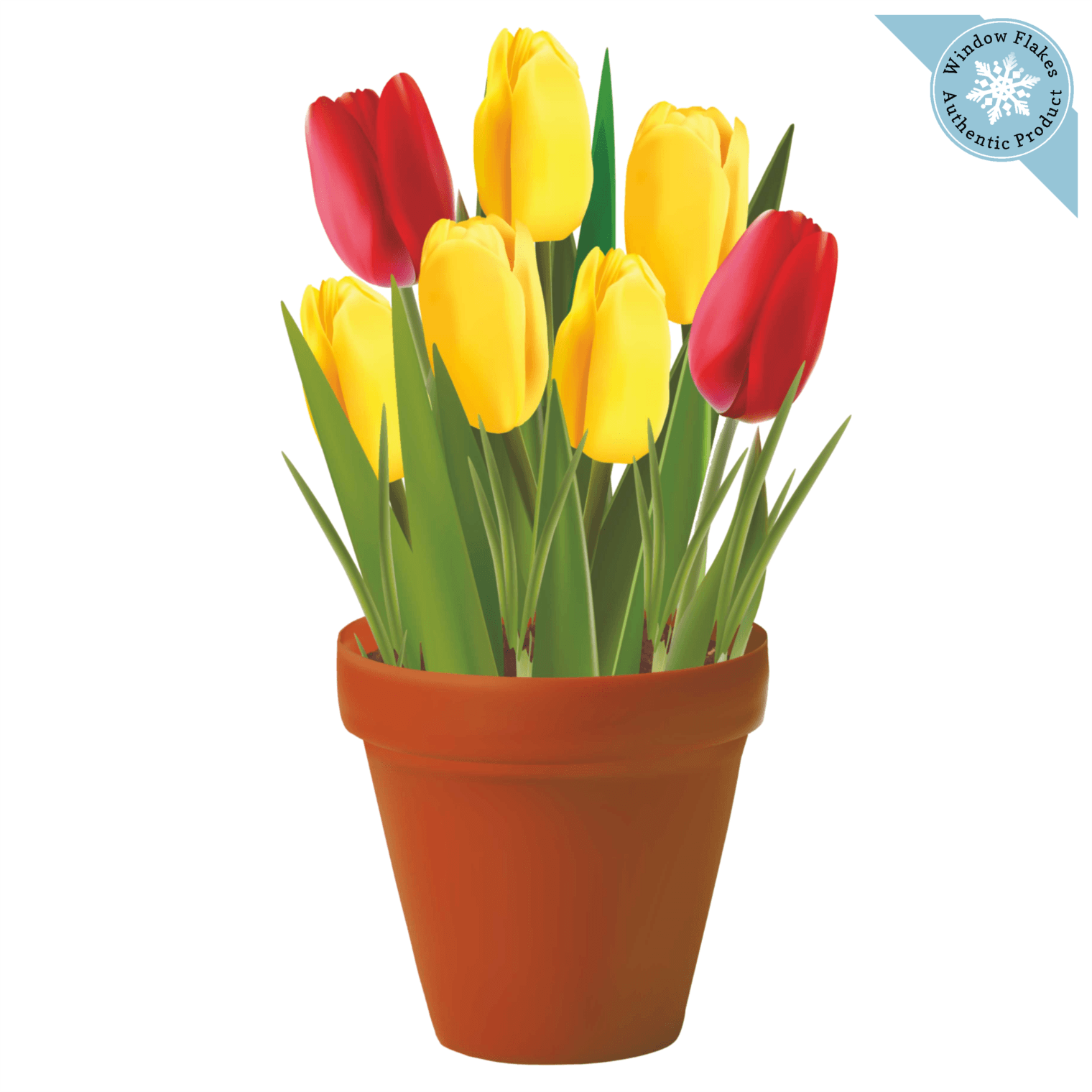 Flower Pot Window Cling Decals Plant Window Stickers Window Flakes