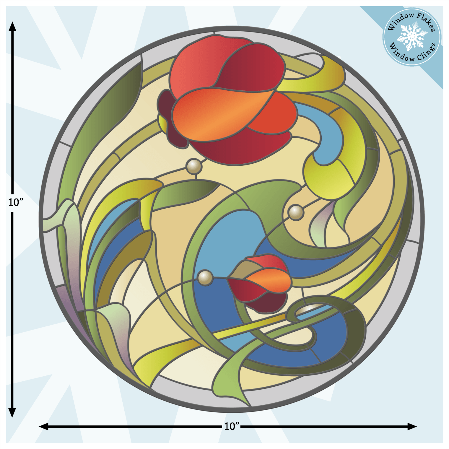 Colorful Stained Glass Window Cling